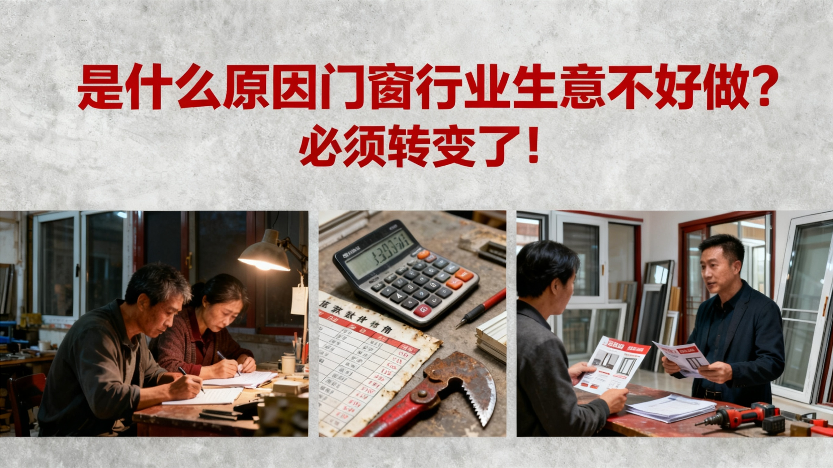 是什么原因門窗行業(yè)生意不好做？&nbsp;必須轉(zhuǎn)變了！